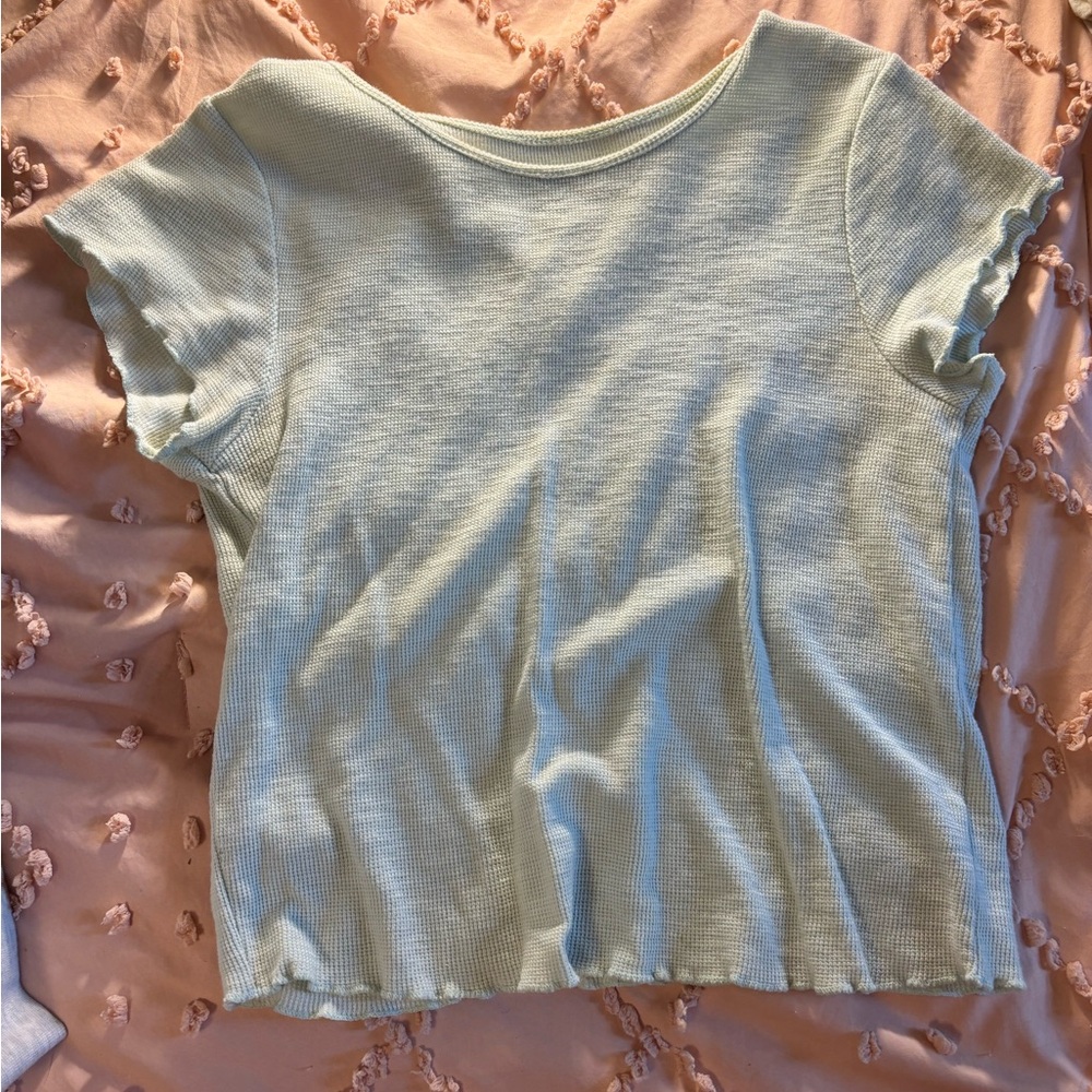 $7• Wild Fable mint, waffle tee shirt